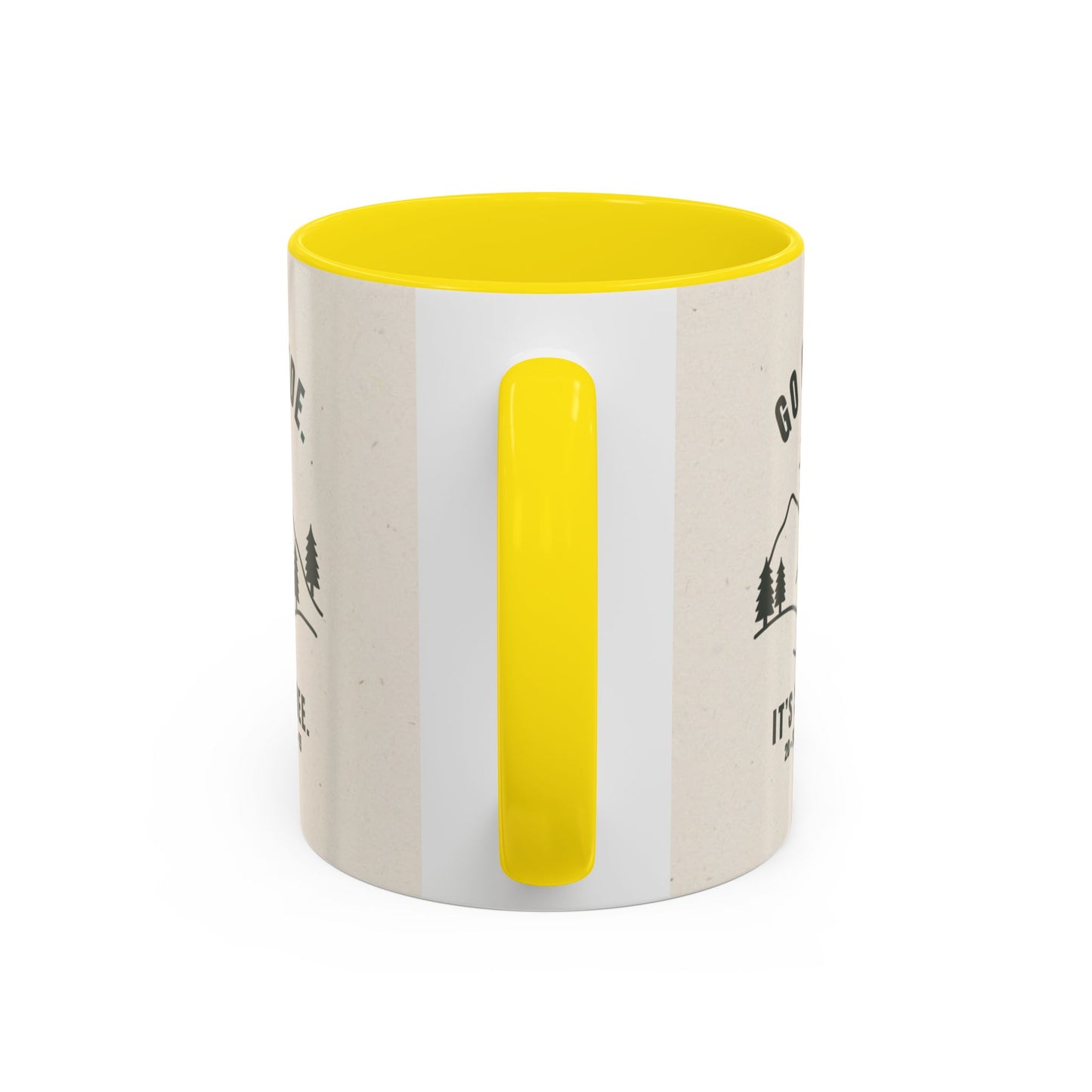 Mug- 'Go Outside. It's Still Free.' Mountain Silhouette Design