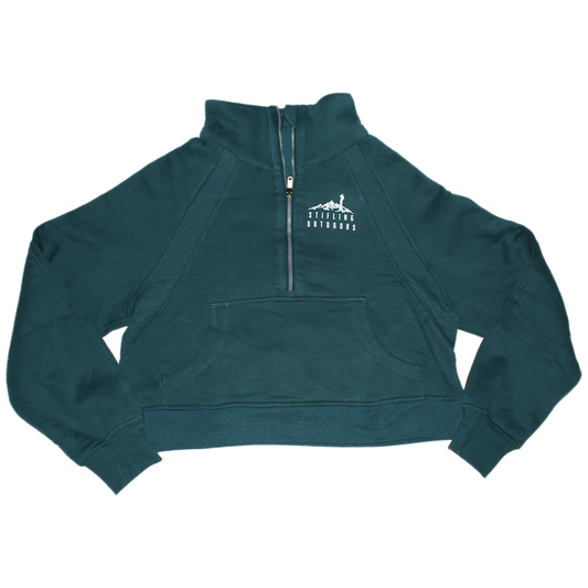 Women's Teal High Collar Quarter-Zip