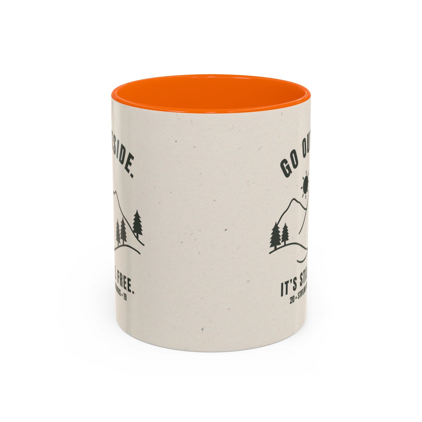Mug- 'Go Outside. It's Still Free.' Mountain Silhouette Design