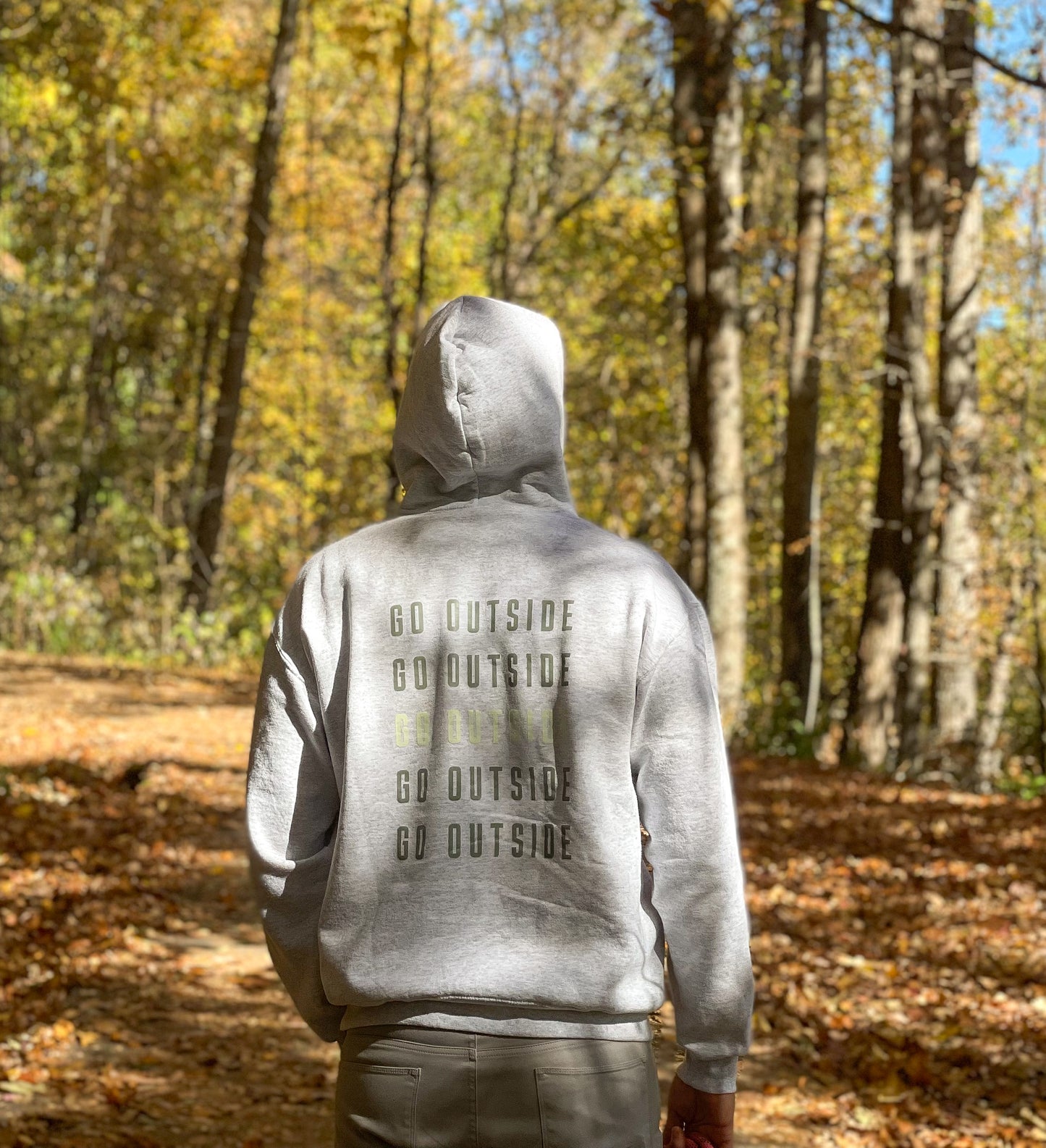 Men’s Grey Go Outside Hoodie
