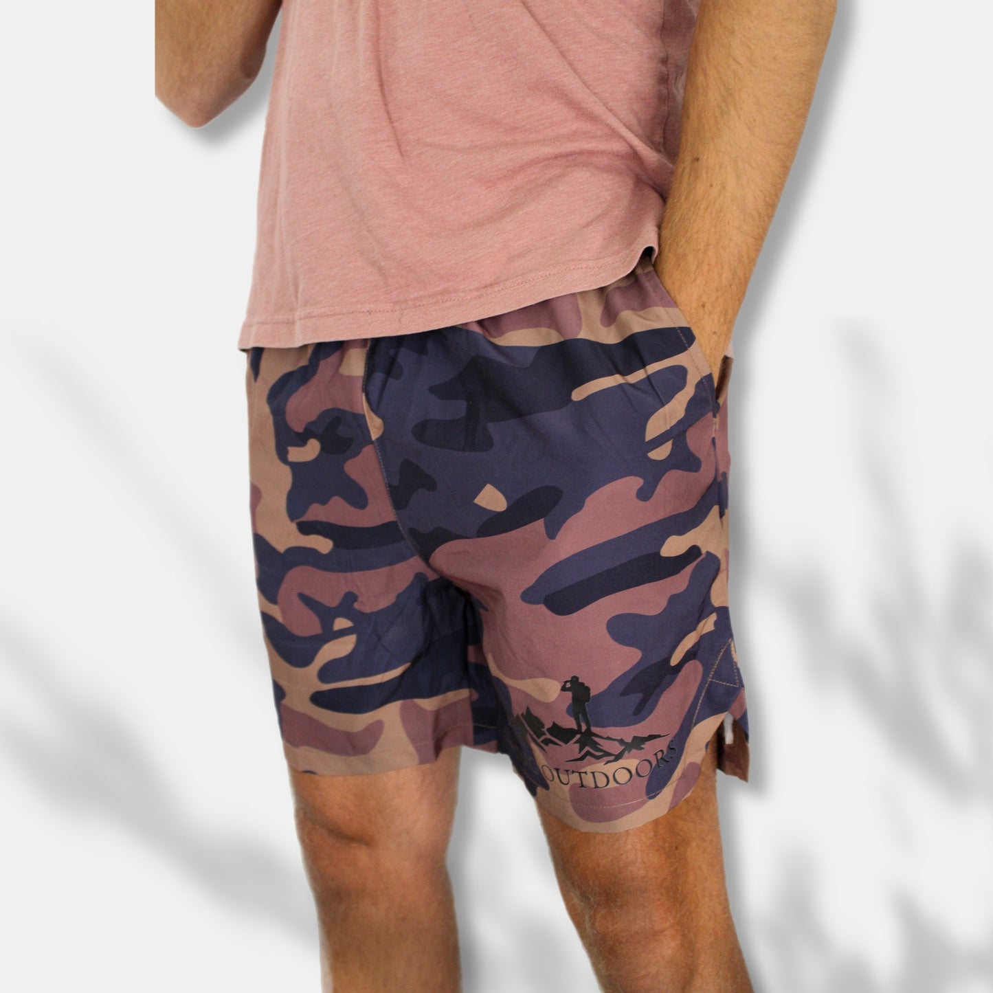 Mens Camo Hiking Shorts