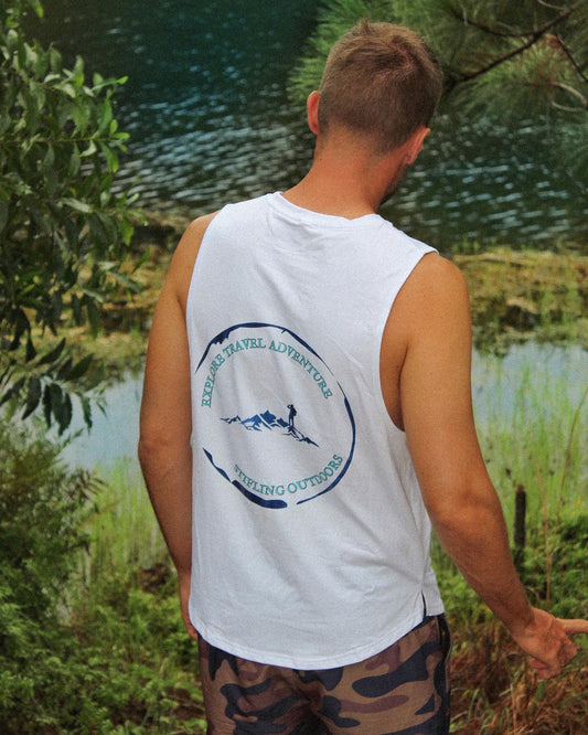 Mens Explore Travel Adventure Tank Top
