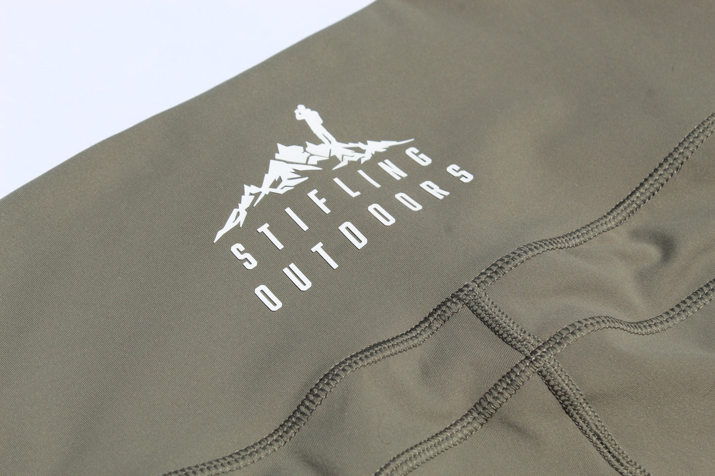 Womens Biker Shorts in Olive Grey