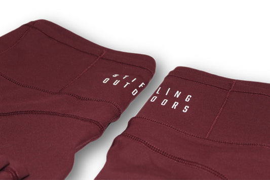 Hike All Day Burgundy Womens Leggings