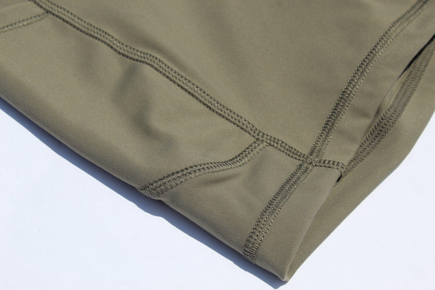 Womens Biker Shorts in Olive Grey