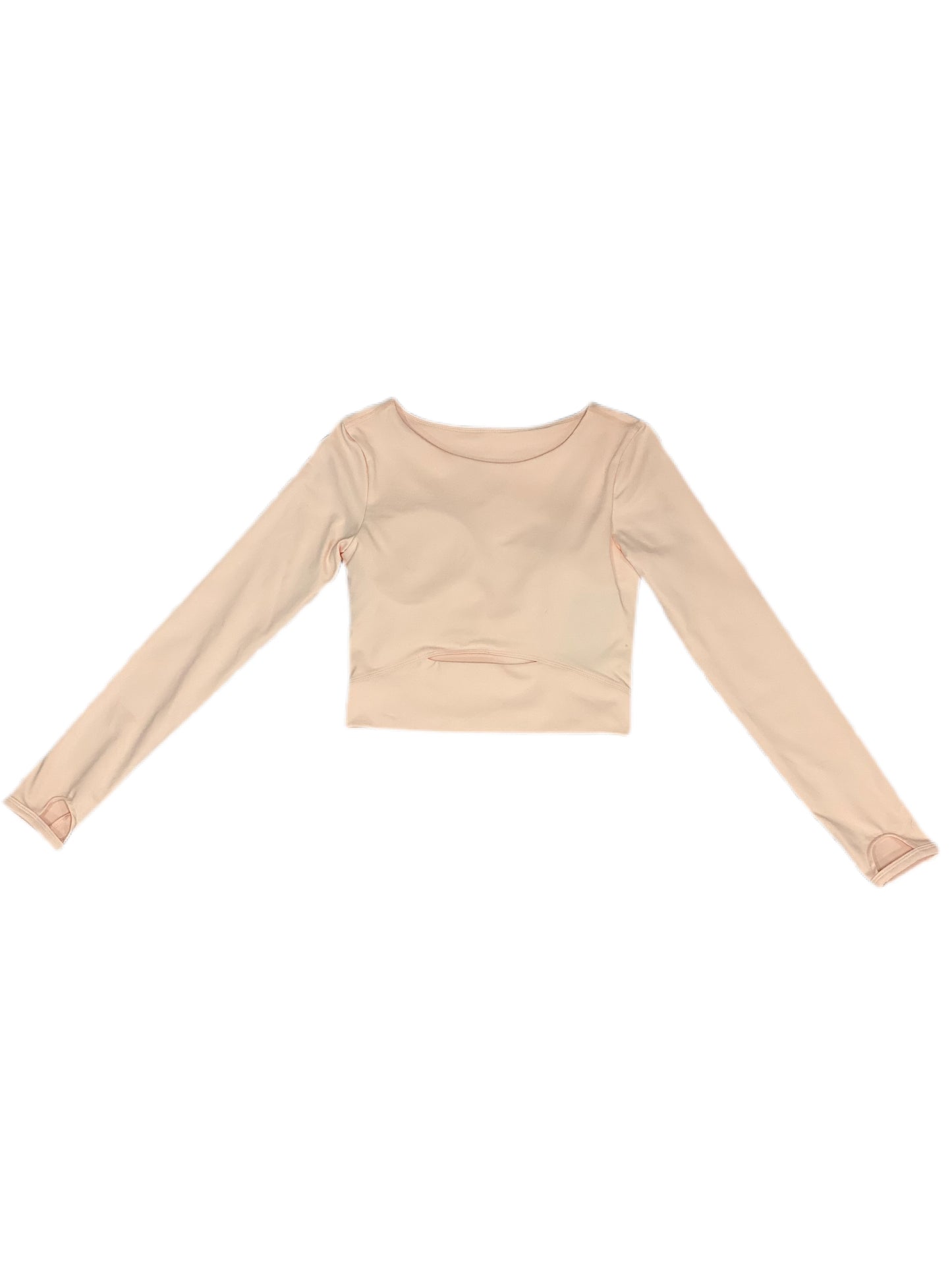 Spring Peach Long Sleeve Womens Crop