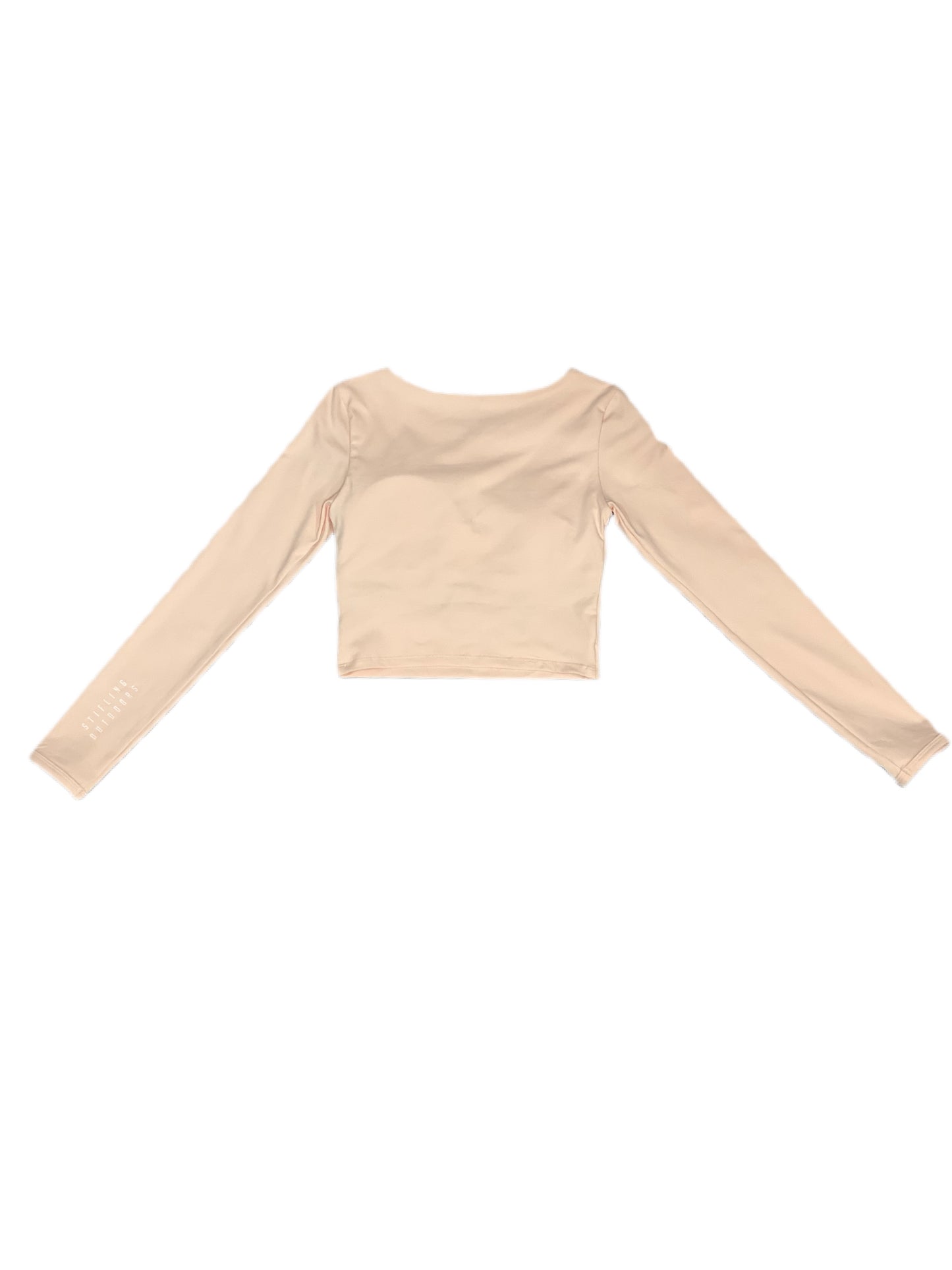 Spring Peach Long Sleeve Womens Crop