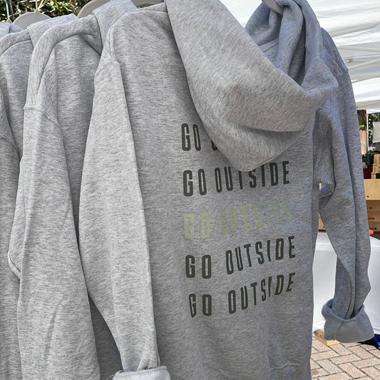 Men's "Go Outside" Hoodie in grey