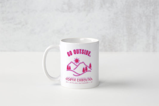 Go Outside NC Pink Coffee Mug