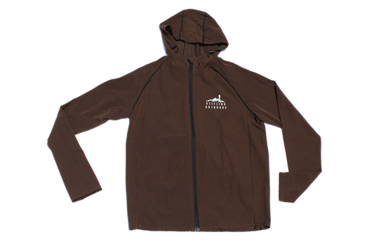 Women's Brown Zip Up Windbreaker