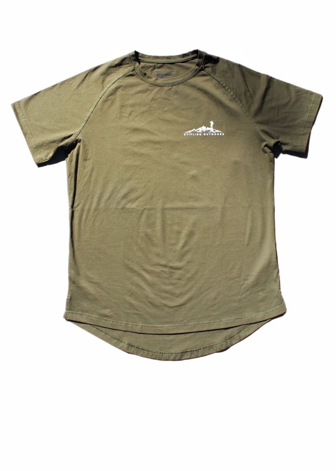Mens Olive Green Athletic Tee